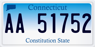 CT license plate AA51752