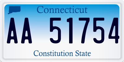 CT license plate AA51754