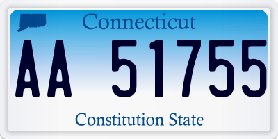 CT license plate AA51755