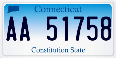 CT license plate AA51758