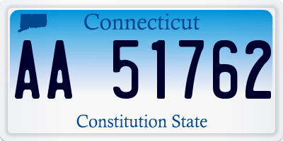 CT license plate AA51762