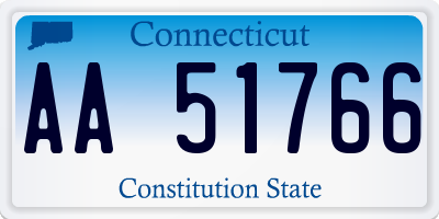 CT license plate AA51766