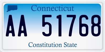 CT license plate AA51768