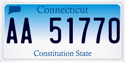 CT license plate AA51770