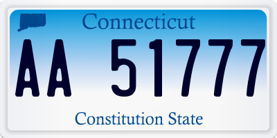 CT license plate AA51777