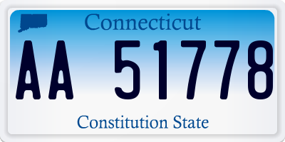CT license plate AA51778