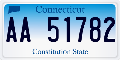 CT license plate AA51782