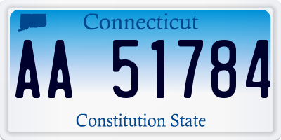 CT license plate AA51784