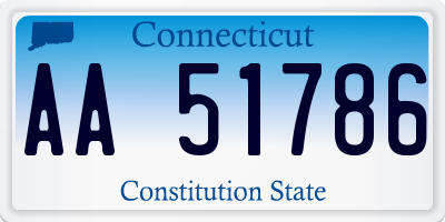 CT license plate AA51786