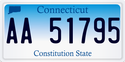 CT license plate AA51795
