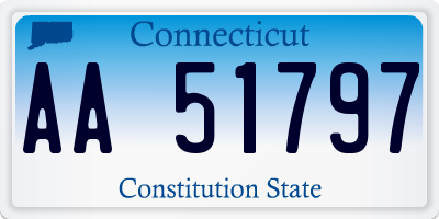 CT license plate AA51797