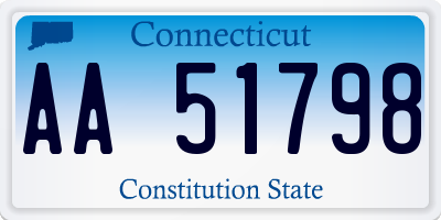 CT license plate AA51798