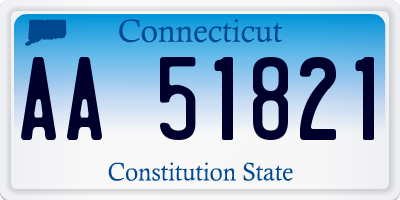 CT license plate AA51821