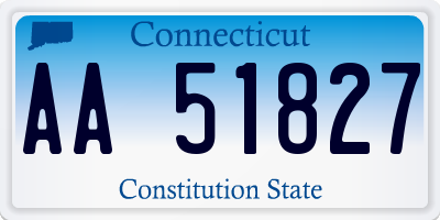 CT license plate AA51827