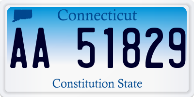 CT license plate AA51829