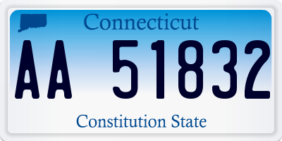 CT license plate AA51832