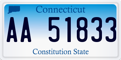 CT license plate AA51833