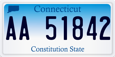 CT license plate AA51842