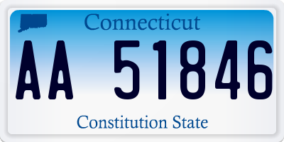 CT license plate AA51846