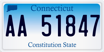 CT license plate AA51847