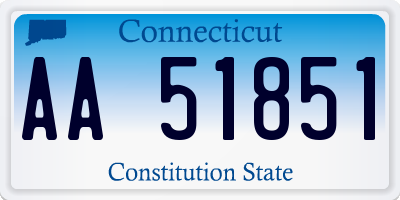 CT license plate AA51851