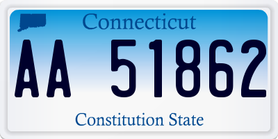 CT license plate AA51862