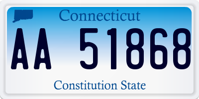 CT license plate AA51868