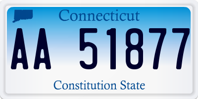 CT license plate AA51877