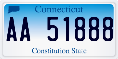 CT license plate AA51888
