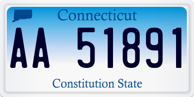 CT license plate AA51891