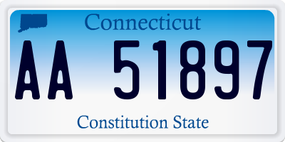 CT license plate AA51897