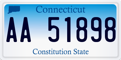 CT license plate AA51898