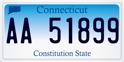 CT license plate AA51899
