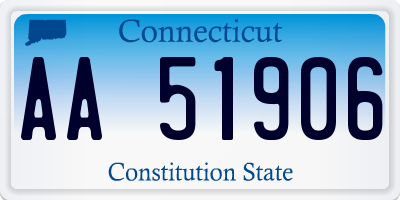 CT license plate AA51906