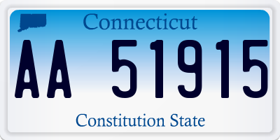 CT license plate AA51915