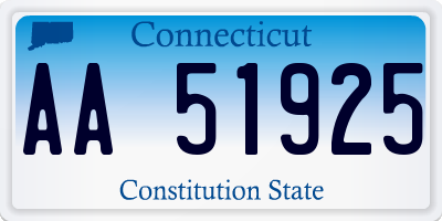 CT license plate AA51925