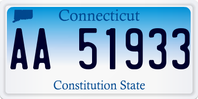 CT license plate AA51933