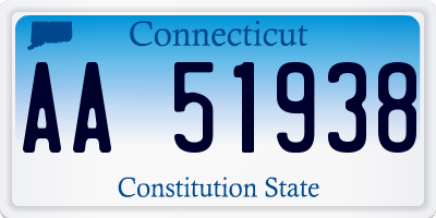 CT license plate AA51938