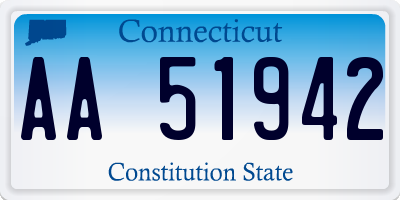 CT license plate AA51942