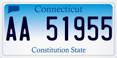 CT license plate AA51955