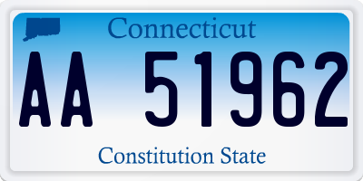 CT license plate AA51962