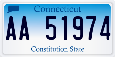 CT license plate AA51974