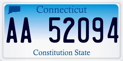 CT license plate AA52094