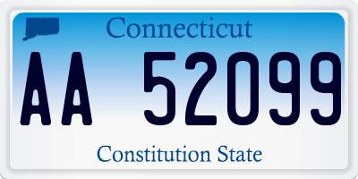CT license plate AA52099