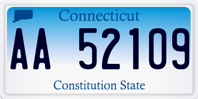 CT license plate AA52109