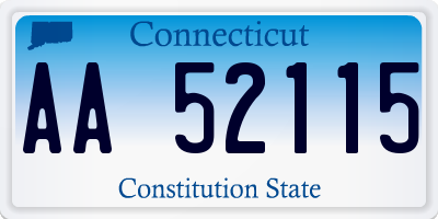 CT license plate AA52115