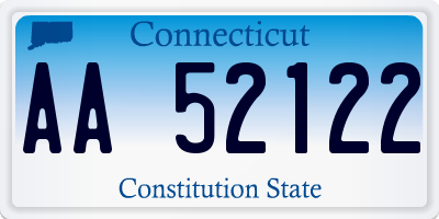 CT license plate AA52122