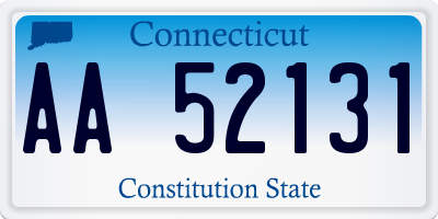 CT license plate AA52131