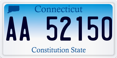 CT license plate AA52150