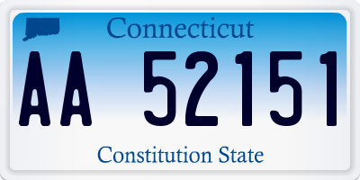 CT license plate AA52151